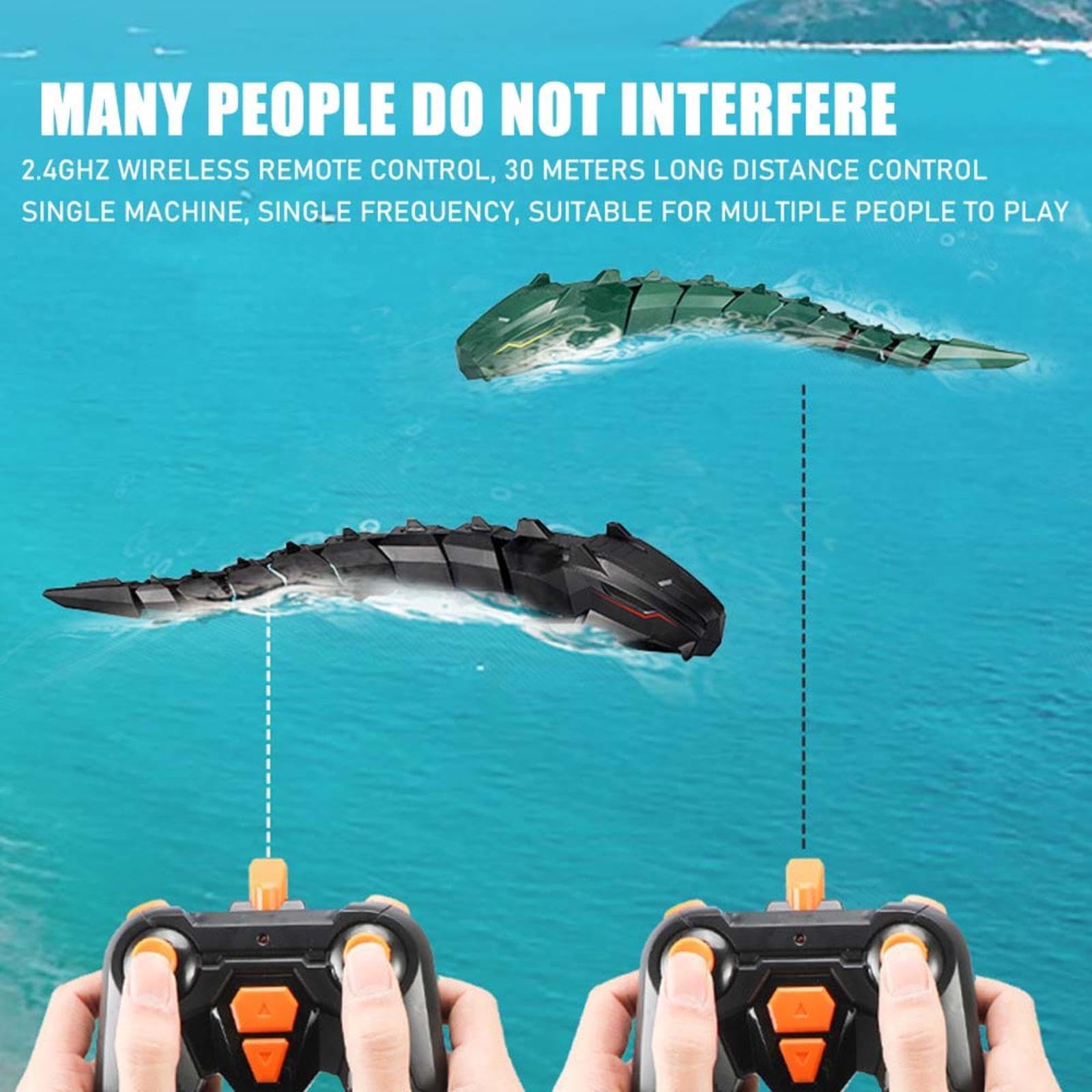 ラジコンボート&コントローラー Amazon.co.jp: 魚 おもちゃ 泳ぐ 2.4gリモコン ， ラジコン ボート